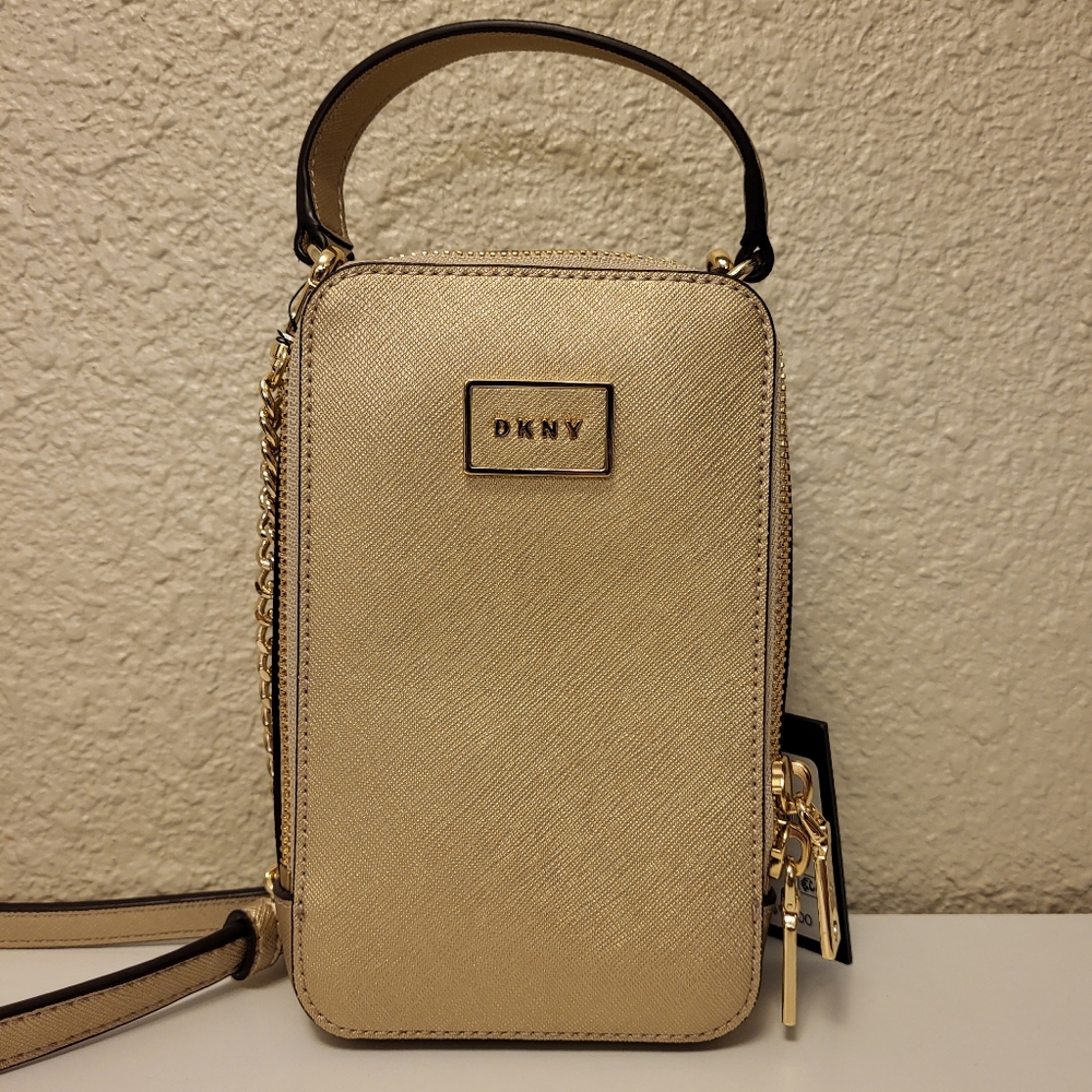 NWT DKNY Gold Steffy NS Crossbody